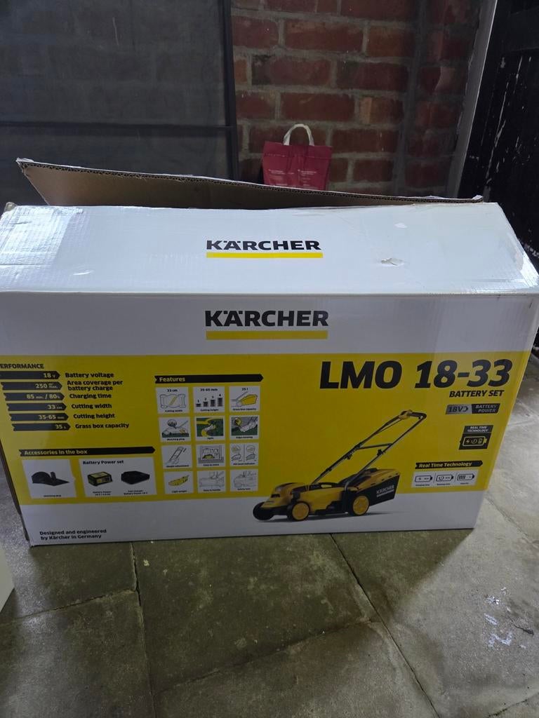Karcher  grasmaaier 18V/5AH nieuw, Ophalen of Verzenden, Nieuw, Accu-grasmaaier, Kärcher