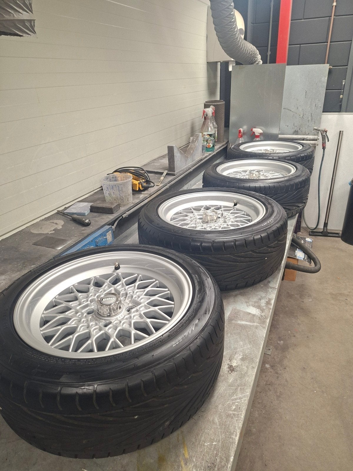 BBS 15 inch velgen 7x15 et 12 met vrijwel nieuwe banden, Auto-onderdelen, Gebruikt, 15 inch, Banden en Velgen, Ophalen of Verzenden