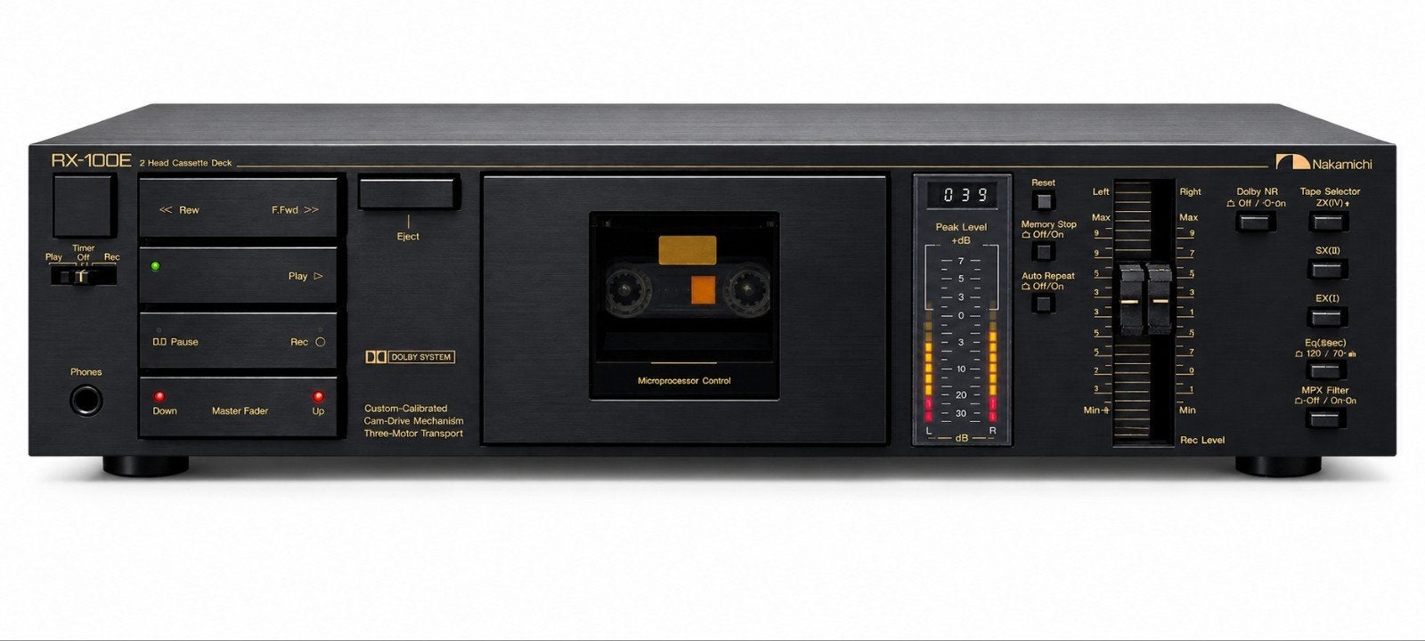 Nakamichi BX-100E 2-Kops Cassettedeck, Ophalen, Enkel, Overige merken, Tiptoetsen