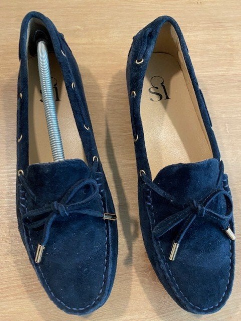 dames instappers  blauw maat 39 van merk SI, Kleding | Dames, Blauw, Instappers, Ophalen of Verzenden, Zo goed als nieuw