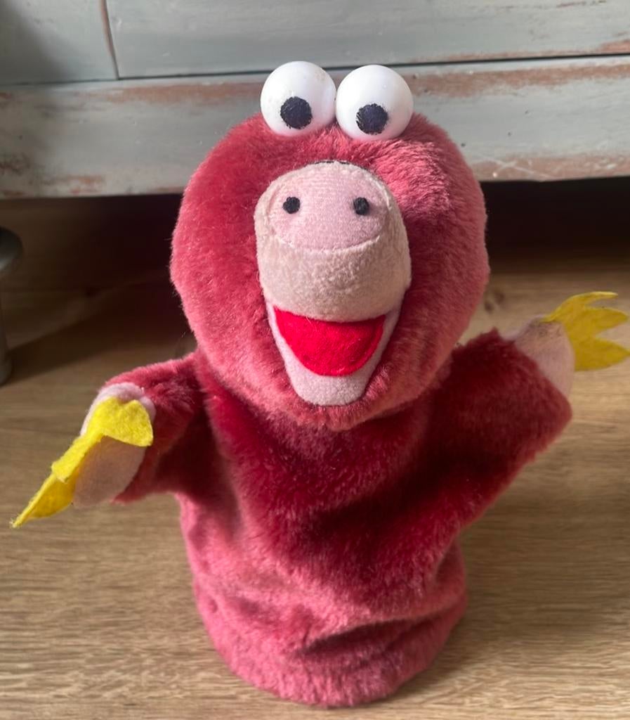Handpop molletje vintage pluche mol, Ophalen of Verzenden, Zo goed als nieuw