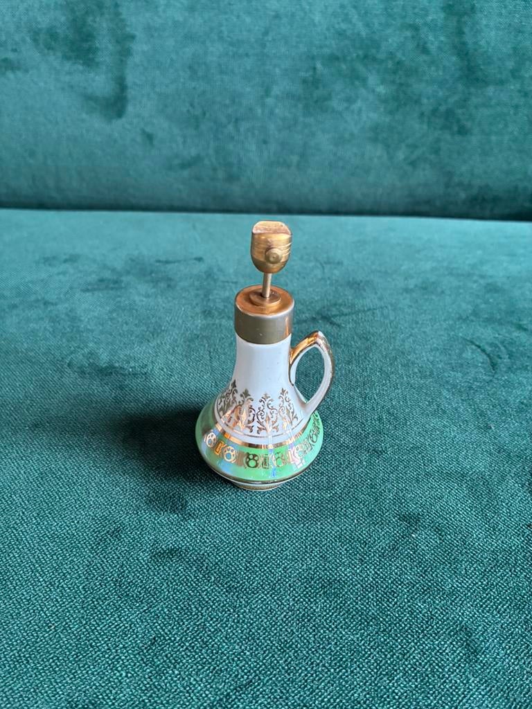 Vintage parfumverstuiver van porselein, Verzamelen, Parfumverzamelingen, Ophalen of Verzenden, Gebruikt, Toebehoren