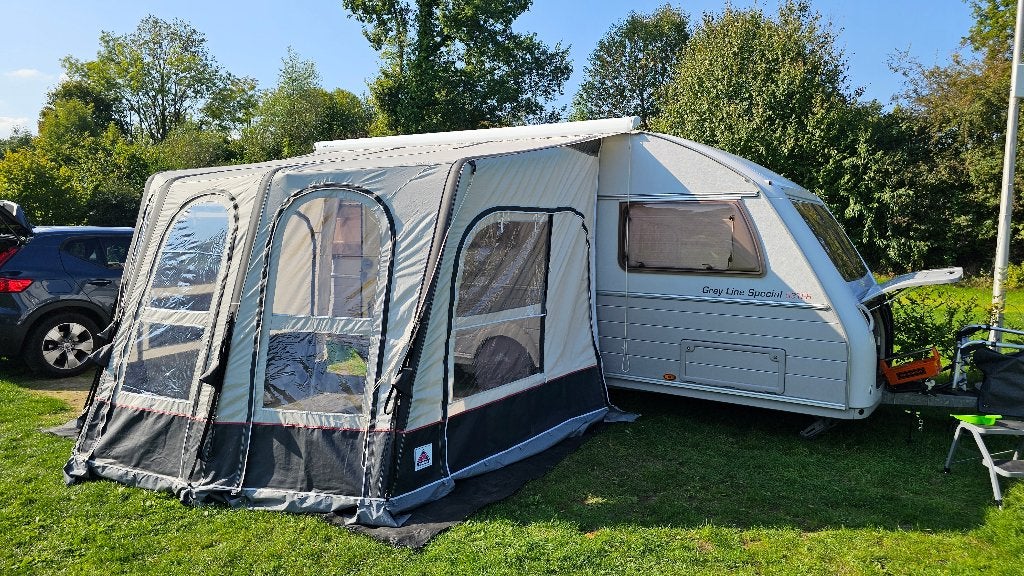 Dorema Contura Air Alle Seasons 330 Opblaas voortent, Ophalen, Zo goed als nieuw, Ten Cate All Season 200g/m2, Dorema
