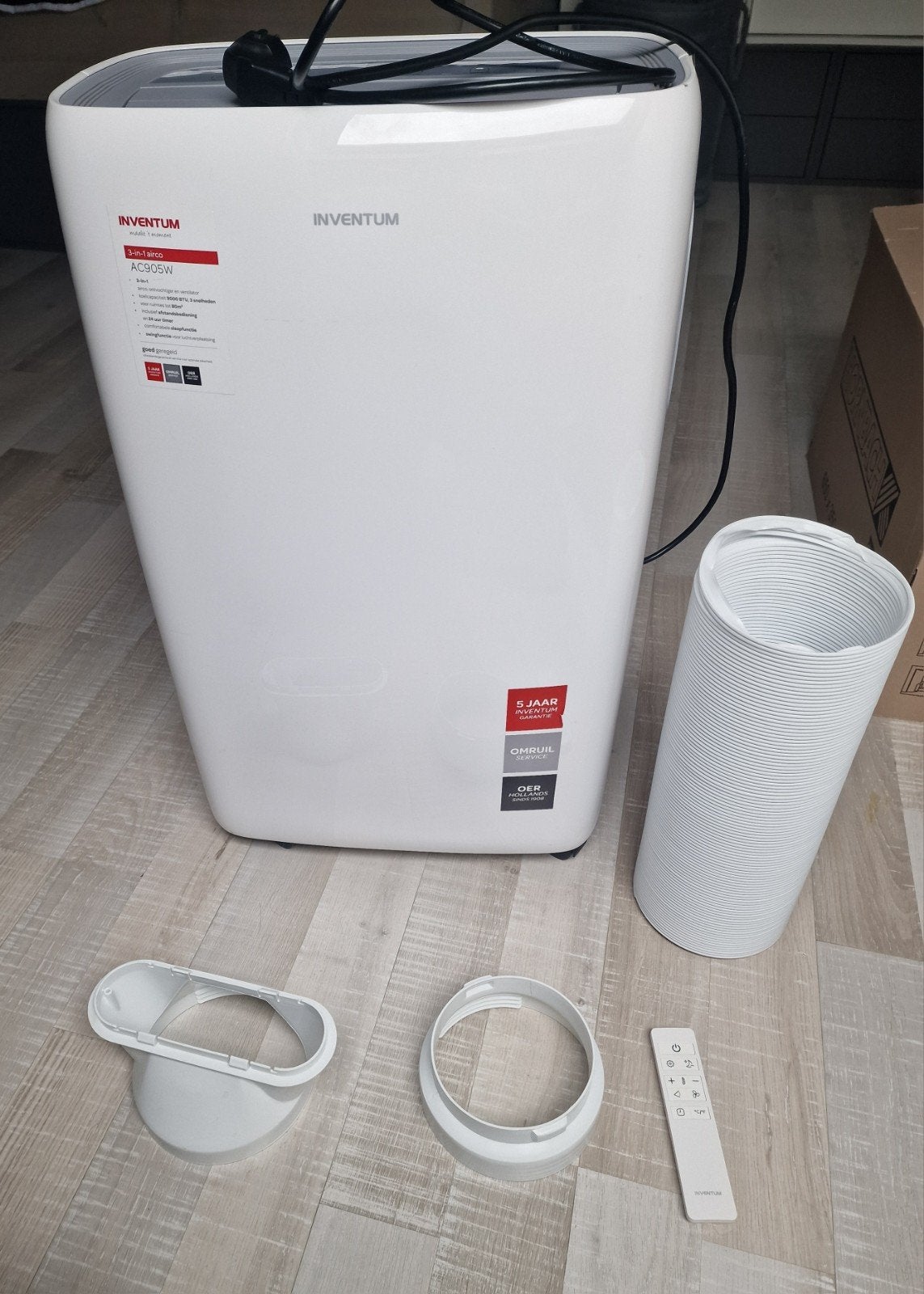 Inventum AC905W Mobiele Airco 3-in-1, Ophalen, 3 snelheden of meer, Zo goed als nieuw, Koelen en Ontvochtigen