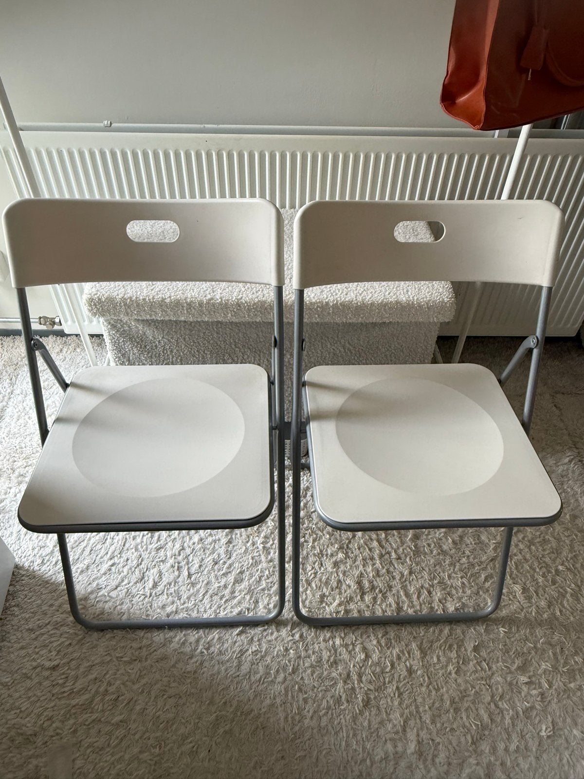 2 klapstoelen en 3 kaarsenhouders/woonkamer accessoires, Huis en Inrichting, Ophalen, Gebruikt, Twee, Wit
