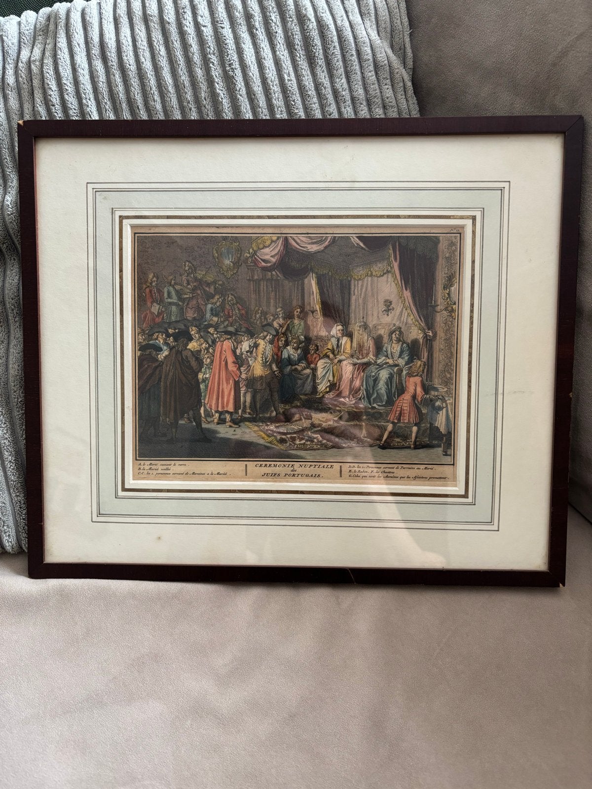 Originele 18e-eeuwse kopergravure Bernard Picart, Antiek en Kunst, Kunst | Etsen en Gravures, Ophalen, Handgekleurd, Dagelijks leven