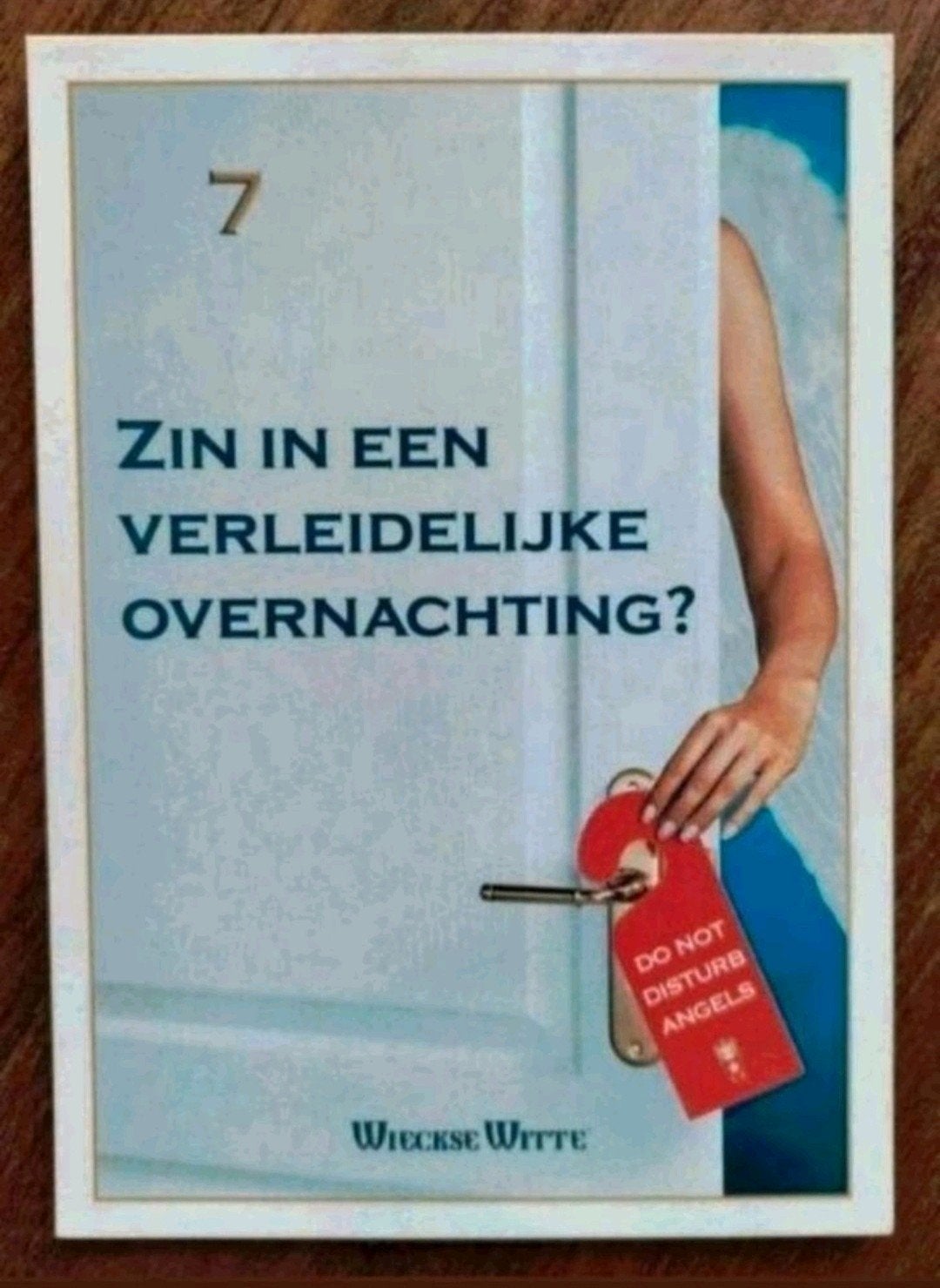 Ansichtkaart Wieckse Witte bier ("verleidelijke nacht"), Ophalen of Verzenden, Gebruikt, Overige typen, Overige merken