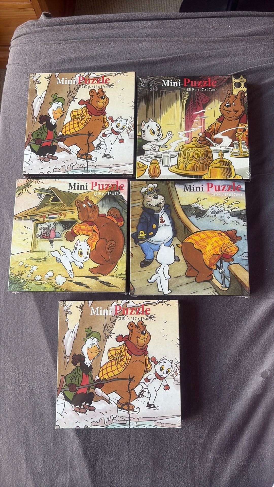 5x mini puzzel heer bommel en tom poes, Ophalen of Verzenden, Nieuw