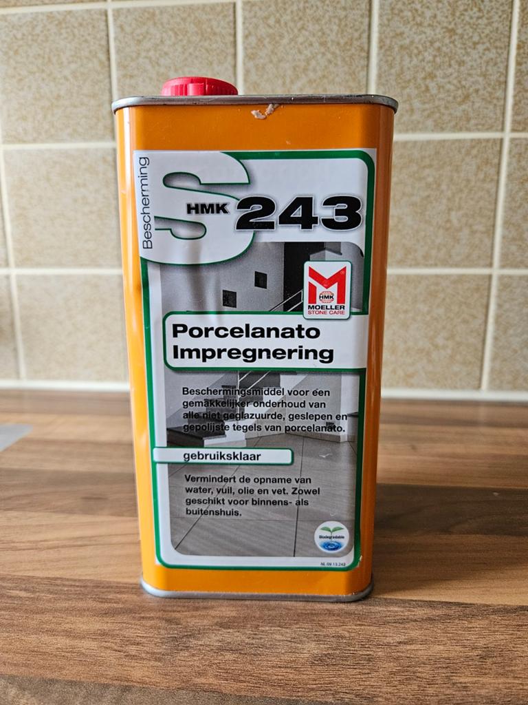 HMK S243 Porcelanato Impregnering - 1L (3/4 vol), Overige materialen, Minder dan 20 cm, Minder dan 5 m², Vloertegels