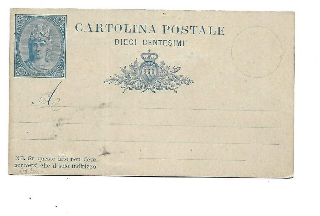 Italië, Verzenden, Briefkaart