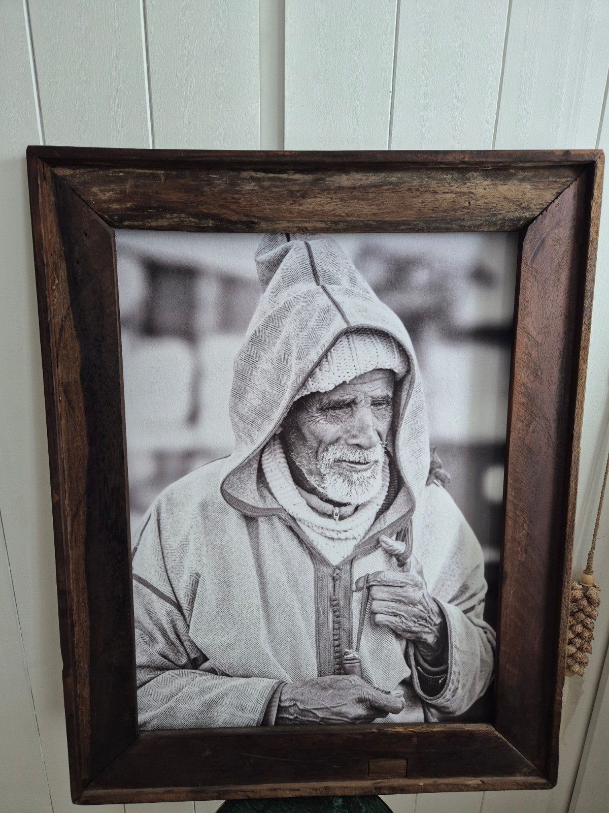 Ingelijst portret in schilderijlijst blinde Marokkaanse man, Ophalen, Schilderij, Fotografie, Ingelijst