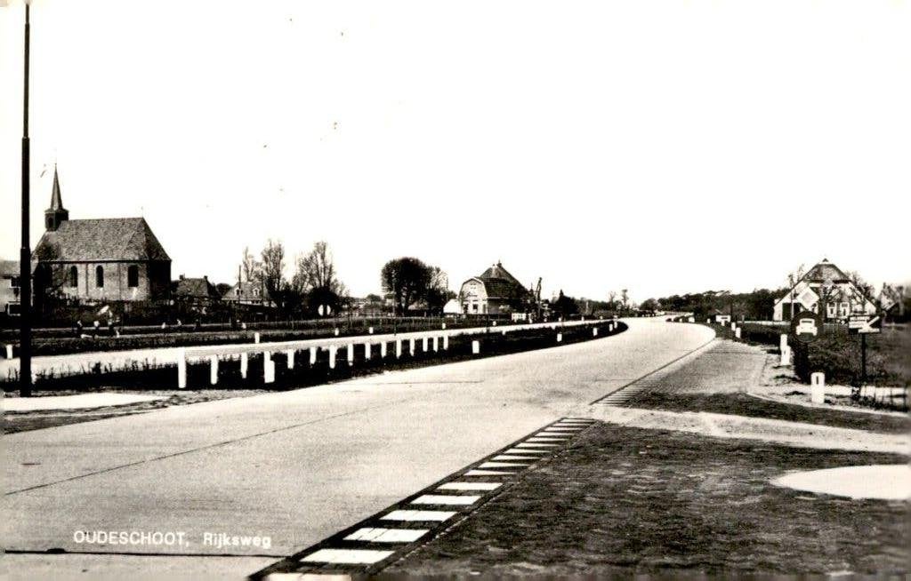Oudeschoot Rijksweg # 236, Verzenden, 1940 tot 1960, Ongelopen, Friesland