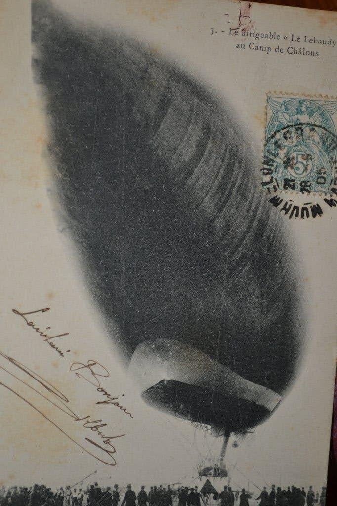 frankrijk 1905 luchtballon zeppelin Le Lebaudy, Ophalen of Verzenden, Voor 1920, Gelopen, Sterren en Beroemdheden