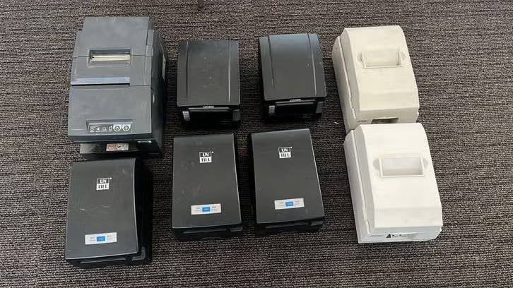 Partij 20 stuks kassa bon printers Zebra Epson Citizen