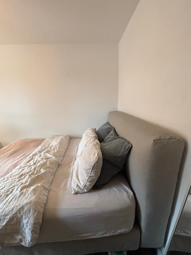 Ikea MJOLVIK Boxspring 160x200 - Goede staat, Ophalen, Gebruikt, Tweepersoons, 200 cm