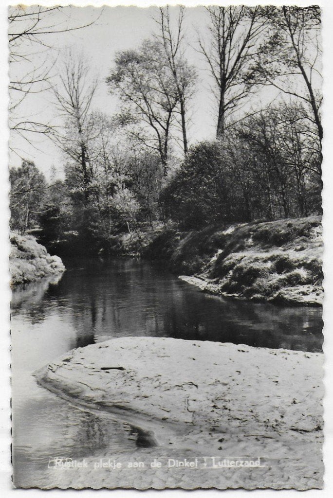 De Dinkel Lutterzand Lutte Oude Gelopen ansichtkaart ( B894, Ophalen of Verzenden, 1920 tot 1940, Gelopen