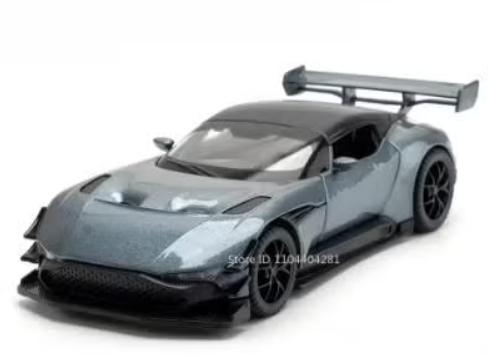 DieCast model metaal Aston Martin Vulcan (1:32) - Zwart, Ophalen of Verzenden, Nieuw, Auto, Overige merken