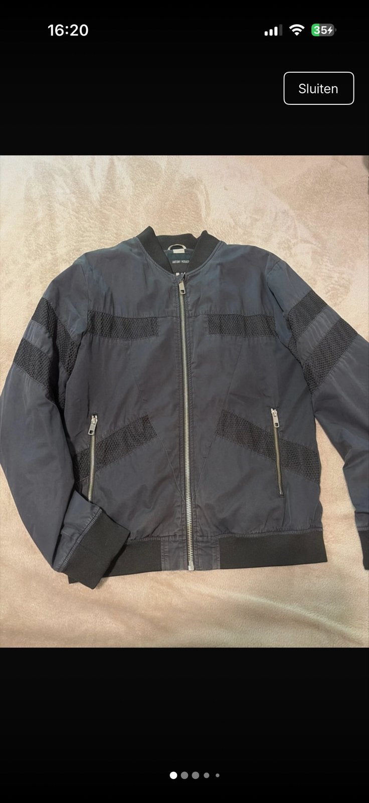 Antony Morato Bomberjack Maat M, Kleding | Heren, Ophalen of Verzenden, Zo goed als nieuw, Maat 48/50 (M), Zwart
