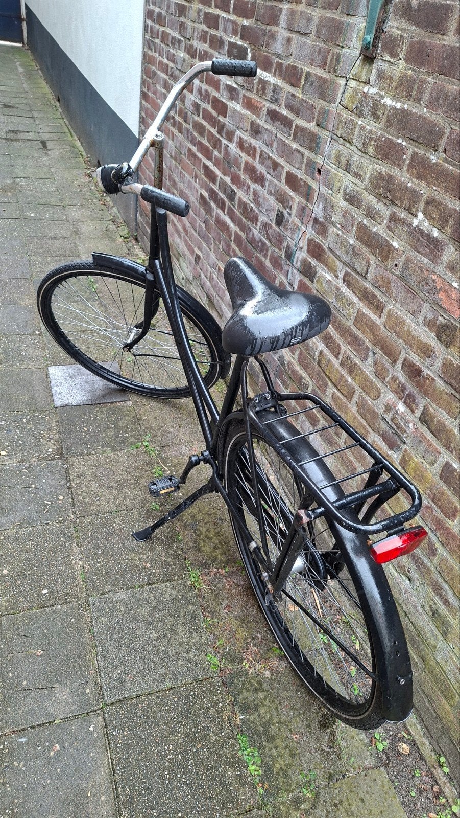 Klassieke zwarte omafiets - Stevig en betrouwbaar, Ophalen, Terugtraprem, Onbekend, 53 tot 56 cm