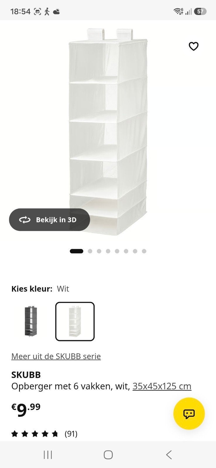 opberger komplement ikea, Ophalen
