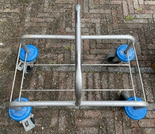 Karretje voor 2 dweil emmers, Ophalen, Gebruikt, Aluminium