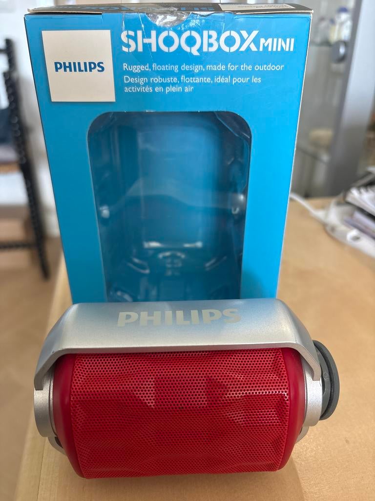Philips Shoqbox Mini BT2200R/00 Draagbare Bluetooth Speaker, Philips, Verzenden, Overige typen, Zo goed als nieuw