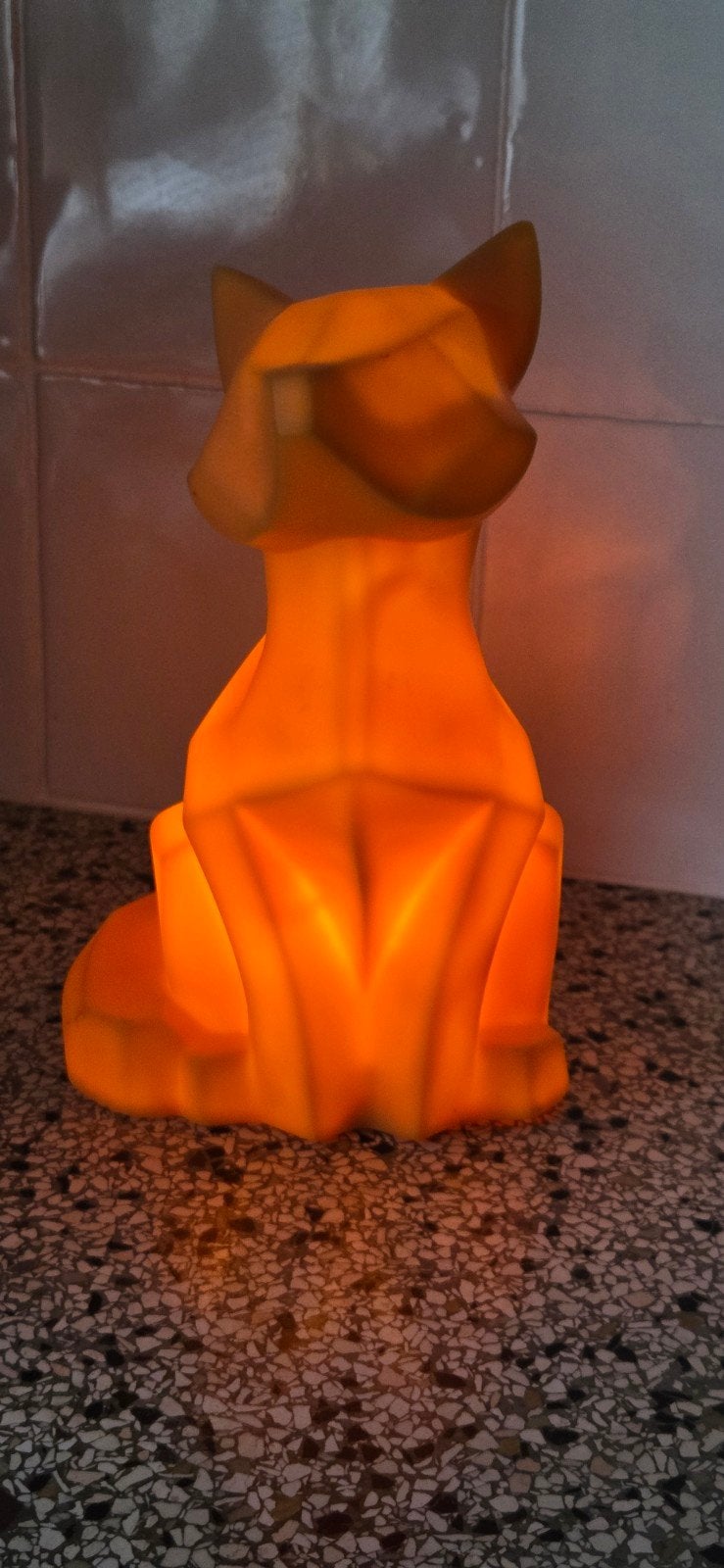 leuk oranje lampje lamp tafellamp vos op batterij, Oranje, Ophalen of Verzenden, Zo goed als nieuw, Kunststof