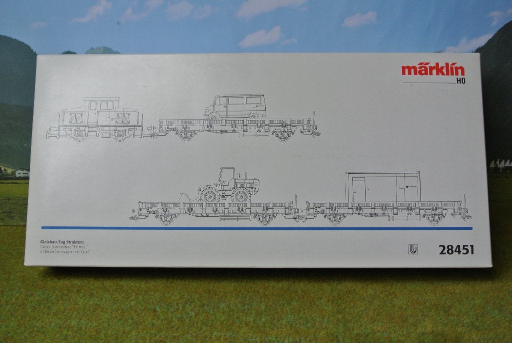 Märklin 28451 "Strukton" met diesellok "Herma en 3 wagons, Wisselstroom, Treinset, Ophalen of Verzenden, Zo goed als nieuw
