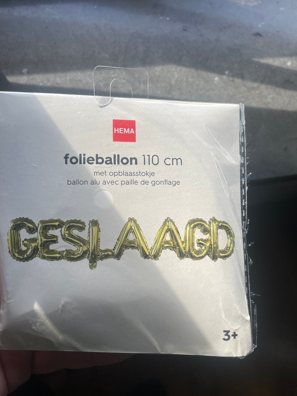 Hema folieballon geslaagd ballon nieuw feest, Ophalen of Verzenden, Zo goed als nieuw, Versiering, Verjaardag