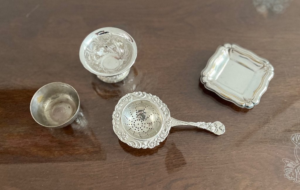 4x zwaar verzilverd kleingoed, Ophalen of Verzenden, Zilver
