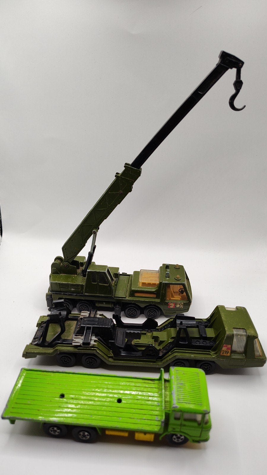 Matchbox militaire voertuigen - Kraanwagen, vrachtwagen, Ophalen of Verzenden, Gebruikt