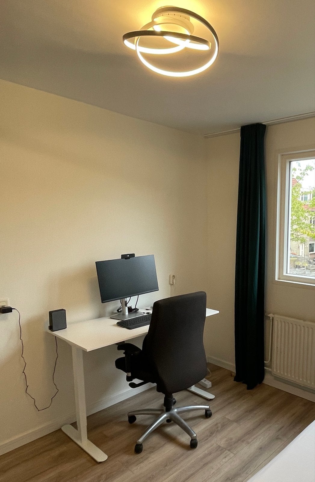 Elektrisch Zit-Sta Bureau - Wit, 60x120, Z.G.A.N., Ophalen, Zo goed als nieuw, Wit, Zit-sta bureau