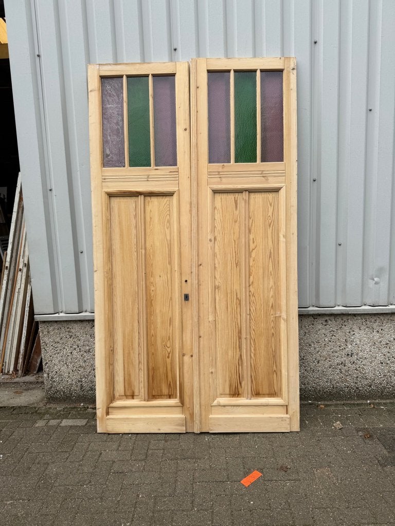 Prachtige antieke geloogde set ensuitdeuren, Doe-het-zelf en Verbouw, La belle porte, Jurgen.hoogenboezem@gmail.com, Binnendeur