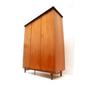 Vintage teak kledingkast van Louis van Teeffelen, Wébé, Ophalen, Gebruikt, Teakhout, 150 tot 200 cm