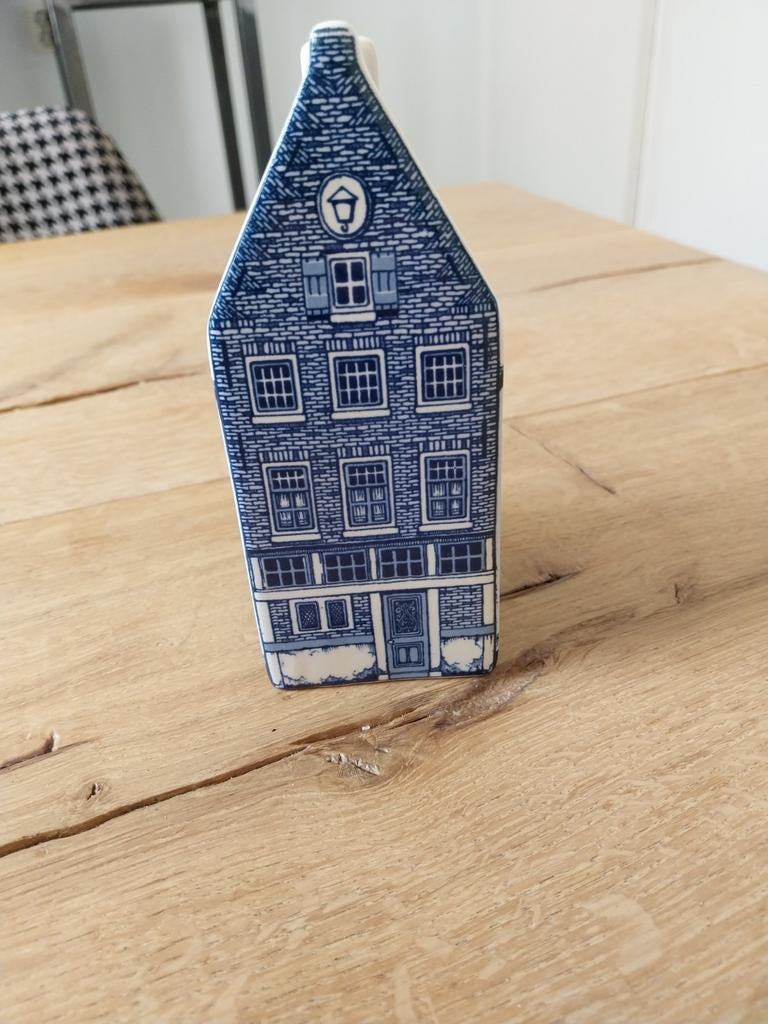 Handgeschilderd Delfts Blauw Huisje nr. 5, Antiek en Kunst, Ophalen of Verzenden