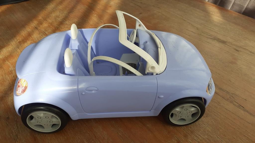 Barbie auto - Lichtpaarse cabriolet voor Barbiepoppen, Ophalen of Verzenden, Gebruikt