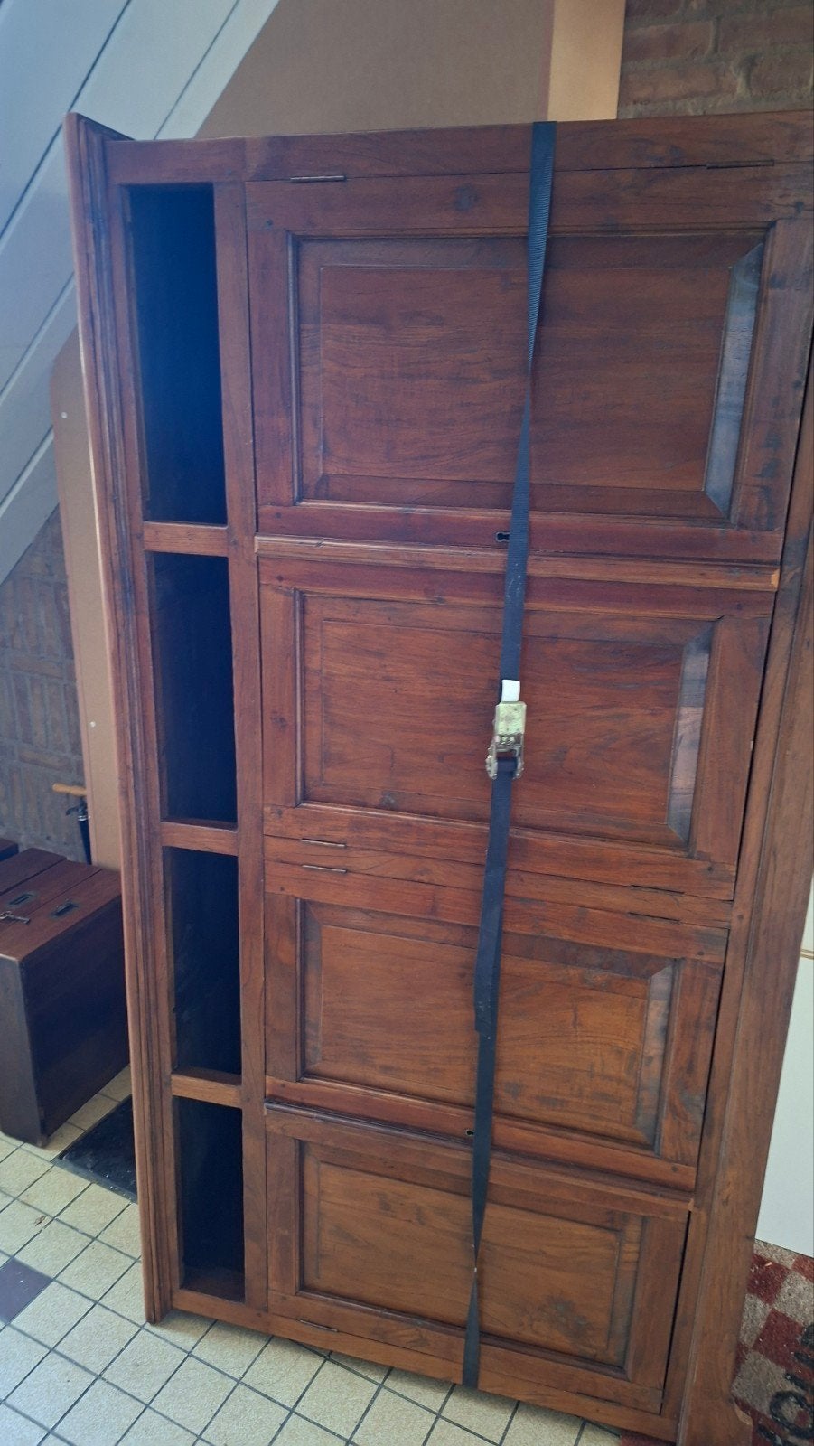 Vintage teak houten kast met 4 lades dressoir, Ophalen
