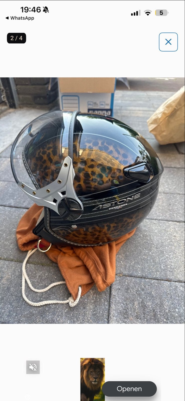 Astone Helmets Leopard jethelm - Maat L, Ophalen of Verzenden, Tweedehands, Overige typen