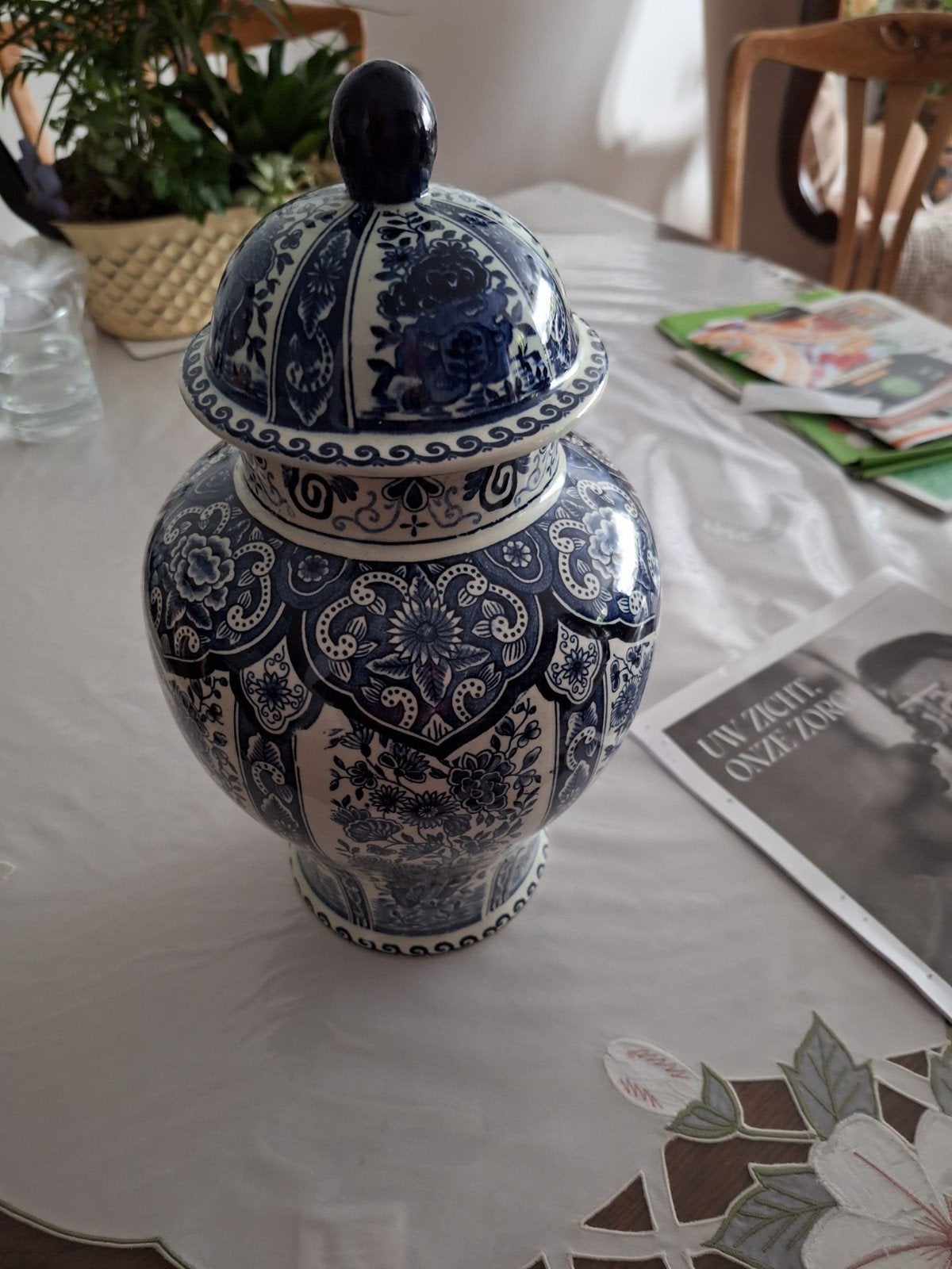 Oude Delfts Blauw Sierpot., Ophalen of Verzenden
