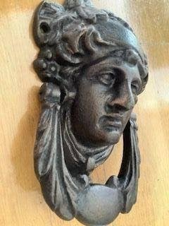 Athena vintage deurklopper gietijzer, Ophalen
