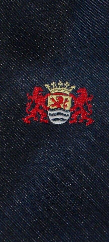 Zeeland Provincie Wapen stropdas blauw Luctor et Emergo, Kleding | Heren, Ophalen of Verzenden, Nieuw, Blauw