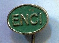 ENCi Cemij groen op zilverkl betoncentrale speldje ( C_045), Ophalen of Verzenden, Nieuw, Transport, Speldje of Pin