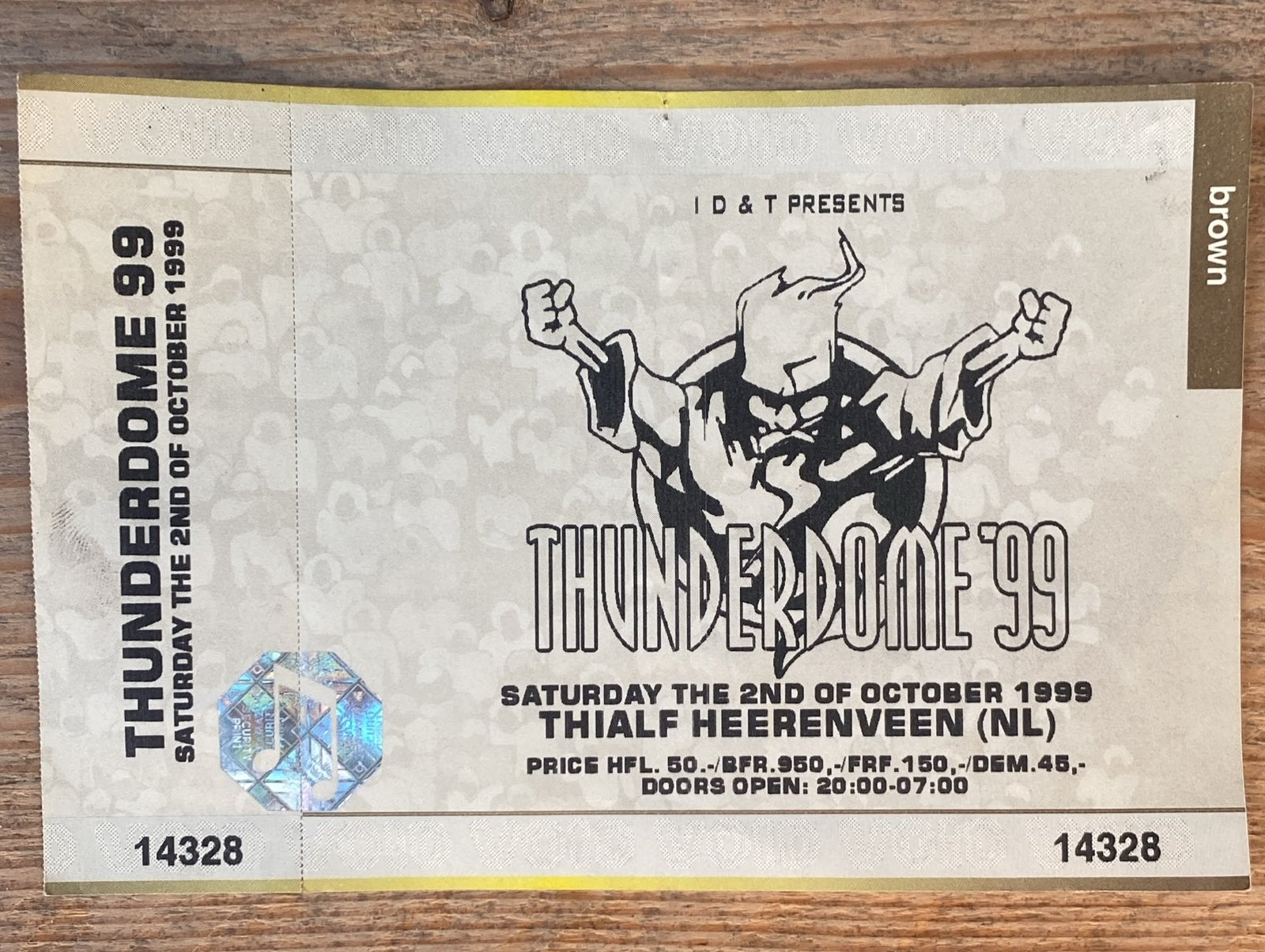 Thunderdome 1999 ticket compleet, Ophalen of Verzenden, Overige landen