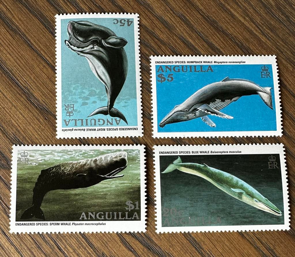 Anguilla 1995 walvissen postfris, Ophalen of Verzenden, Postfris, Midden-Amerika