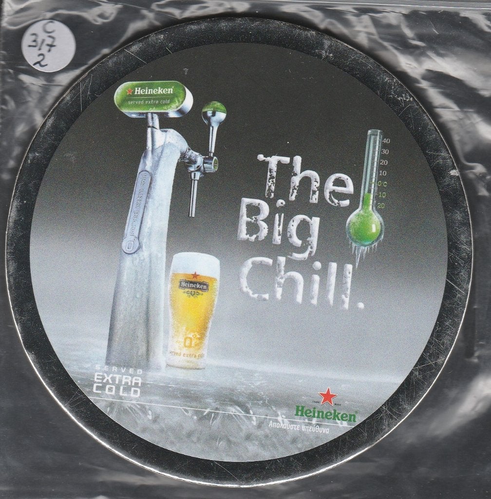 Bierviltje Heineken C 317 2, Verzamelen, Biermerken, Verzenden, Gebruikt, Viltje(s), Heineken