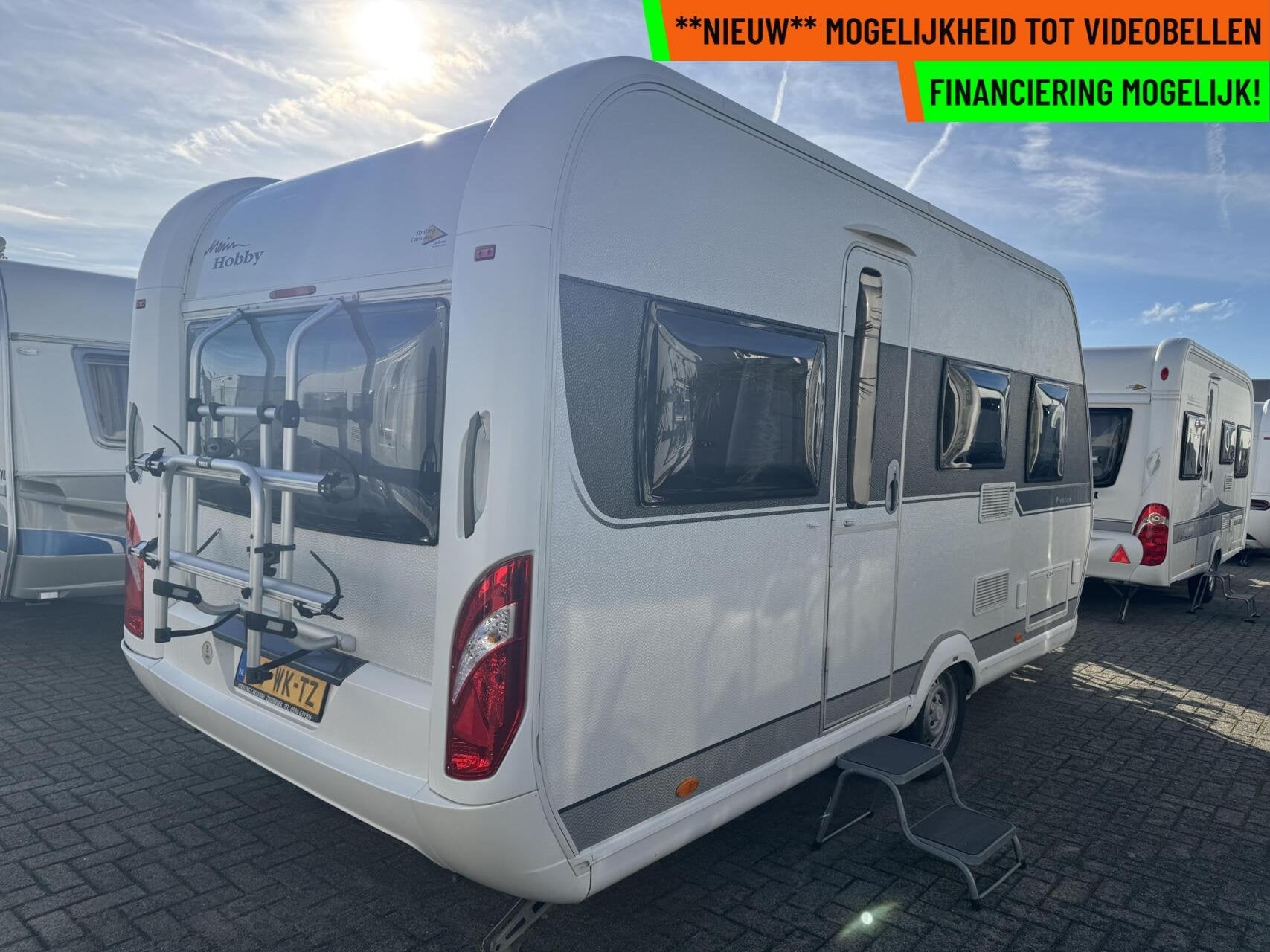 Hobby 455 UF PRESTIGE, DWARSBED, RONDZIT,MOVER,FIETSENDRAGER, Rondzit, Hobby, Bedrijf, Hordeur