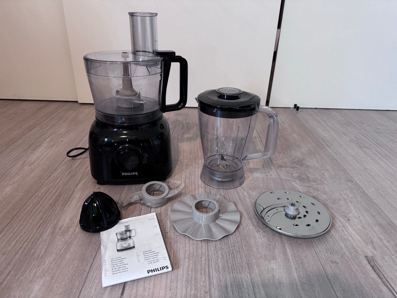 Philips HR7629 Keukenmachine met Blender en Accessoires, Gebruikt, 2 snelheden, Ophalen of Verzenden, 2 tot 3 liter