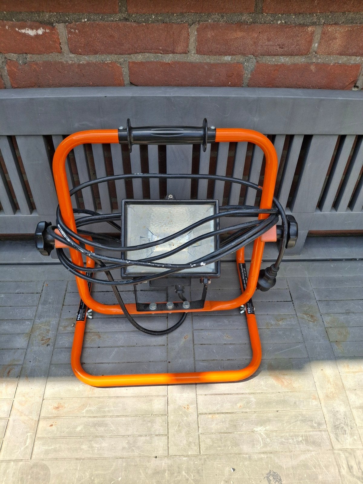 PROmax bouwlamp met statief, Gebruikt, Met statief, Ophalen of Verzenden, Lamp met armatuur