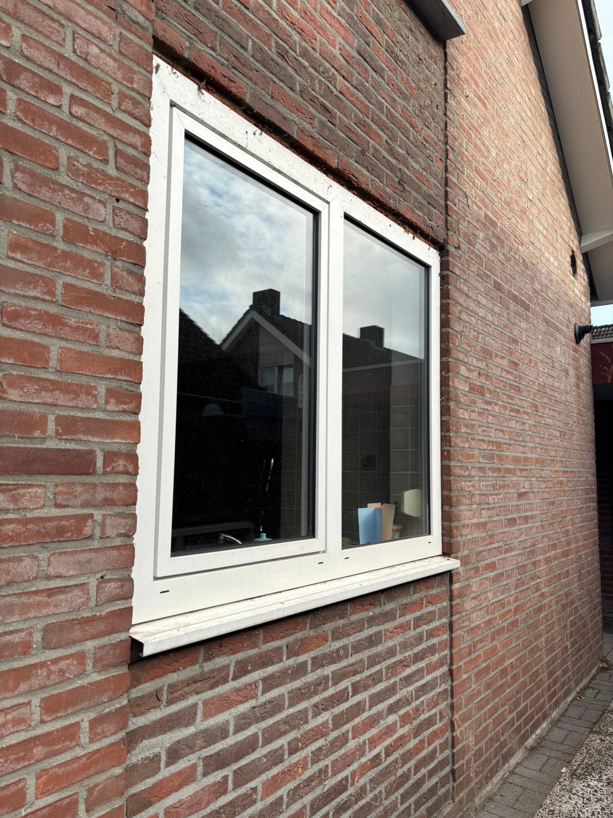 Kunststof kozijn met dubbel glas, Ophalen, Gevelraam of Ruit