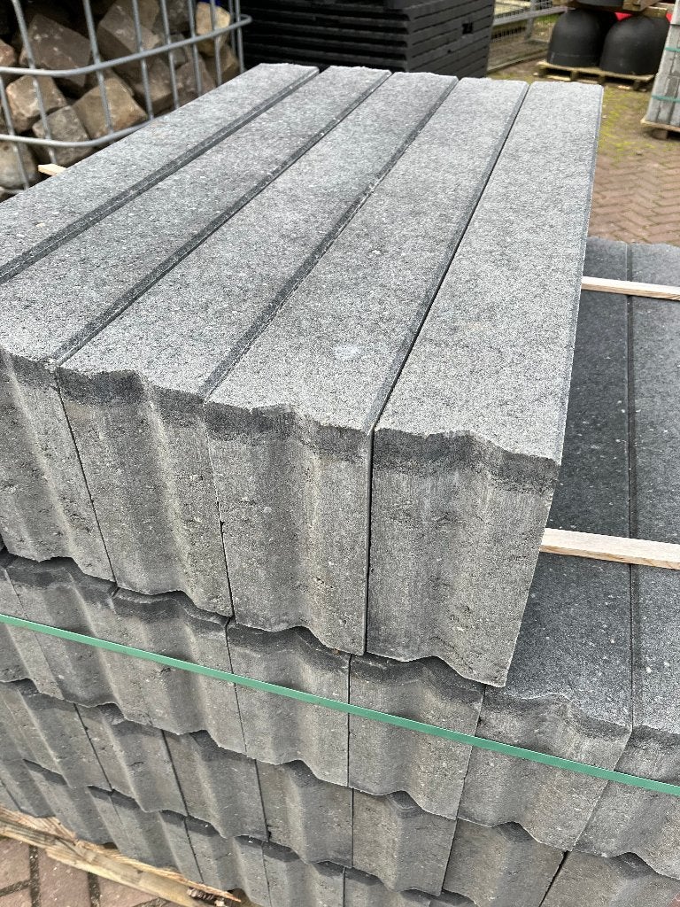Partij banden 12x25x100 antraciet, Tuin en Terras, Biels, Nieuw, Ophalen of Verzenden, Minder dan 100 cm